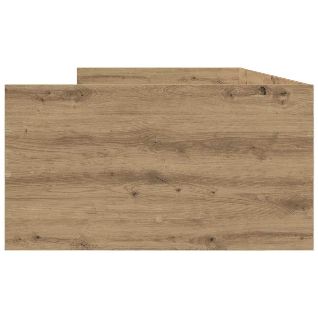 vidaXL Ramka łóżka Dąb rzemieślniczy 90 x 200 cm Lite drewno sosnowe