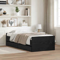 vidaXL Ramka łóżka Czarny Dąb 90 x 200 cm Lite drewno sosnowe