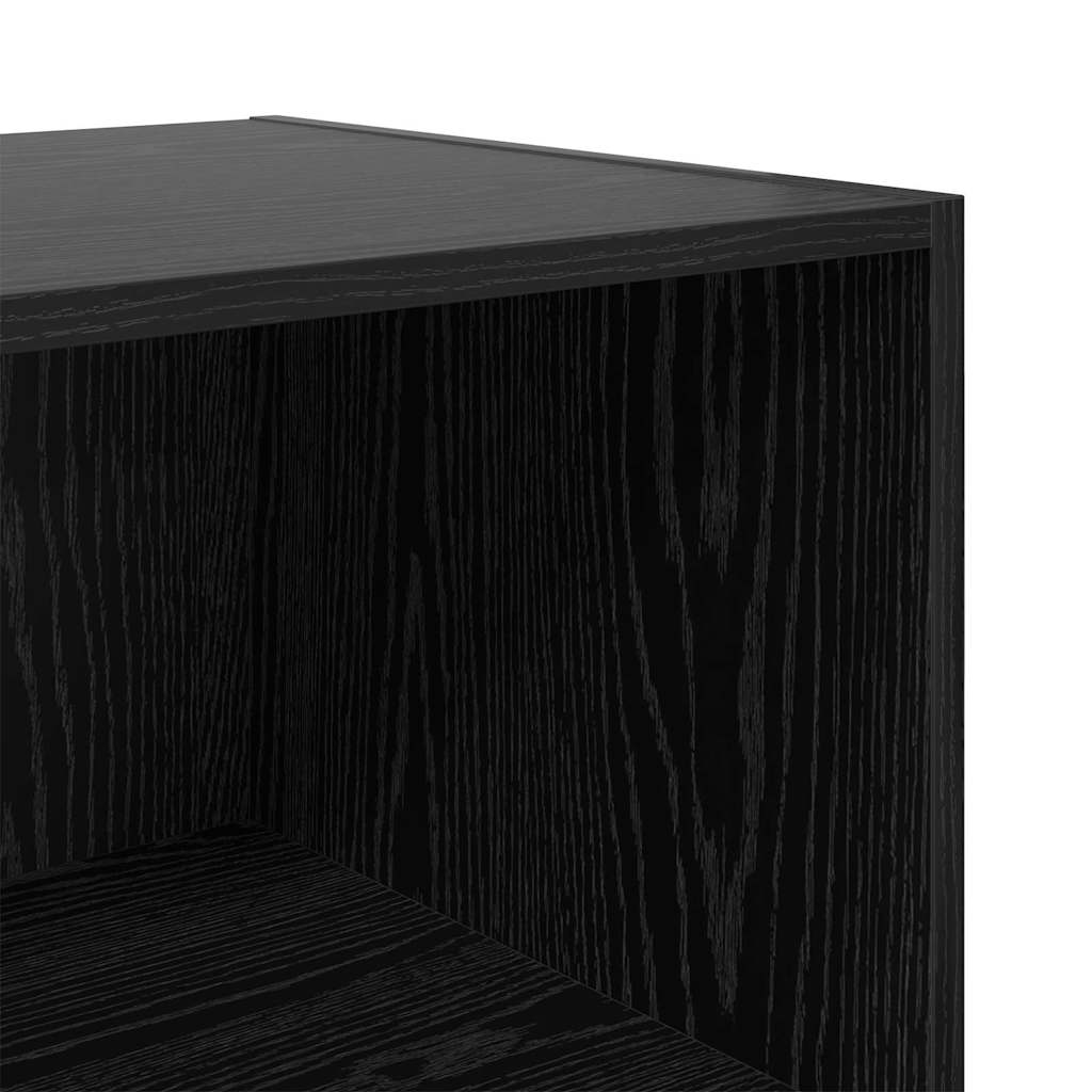 vidaXL Garderoba Czarny Dąb 50 x 30 x 200 cm Materiał drewnopochodny