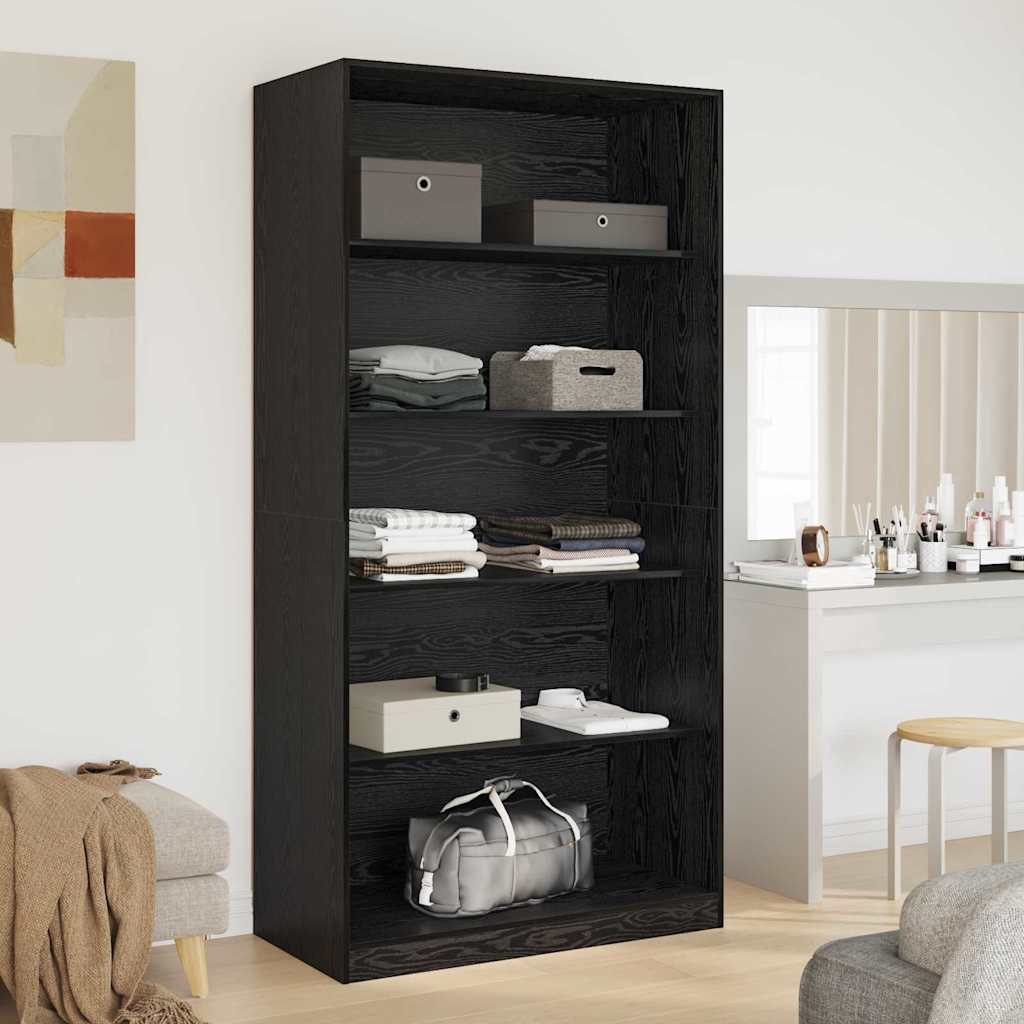 vidaXL Garderoba Czarny Dąb 100 x 50 x 200 cm Materiał drewnopochodny