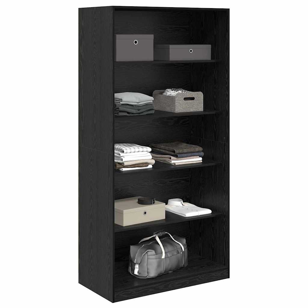 vidaXL Garderoba Czarny Dąb 100 x 50 x 200 cm Materiał drewnopochodny