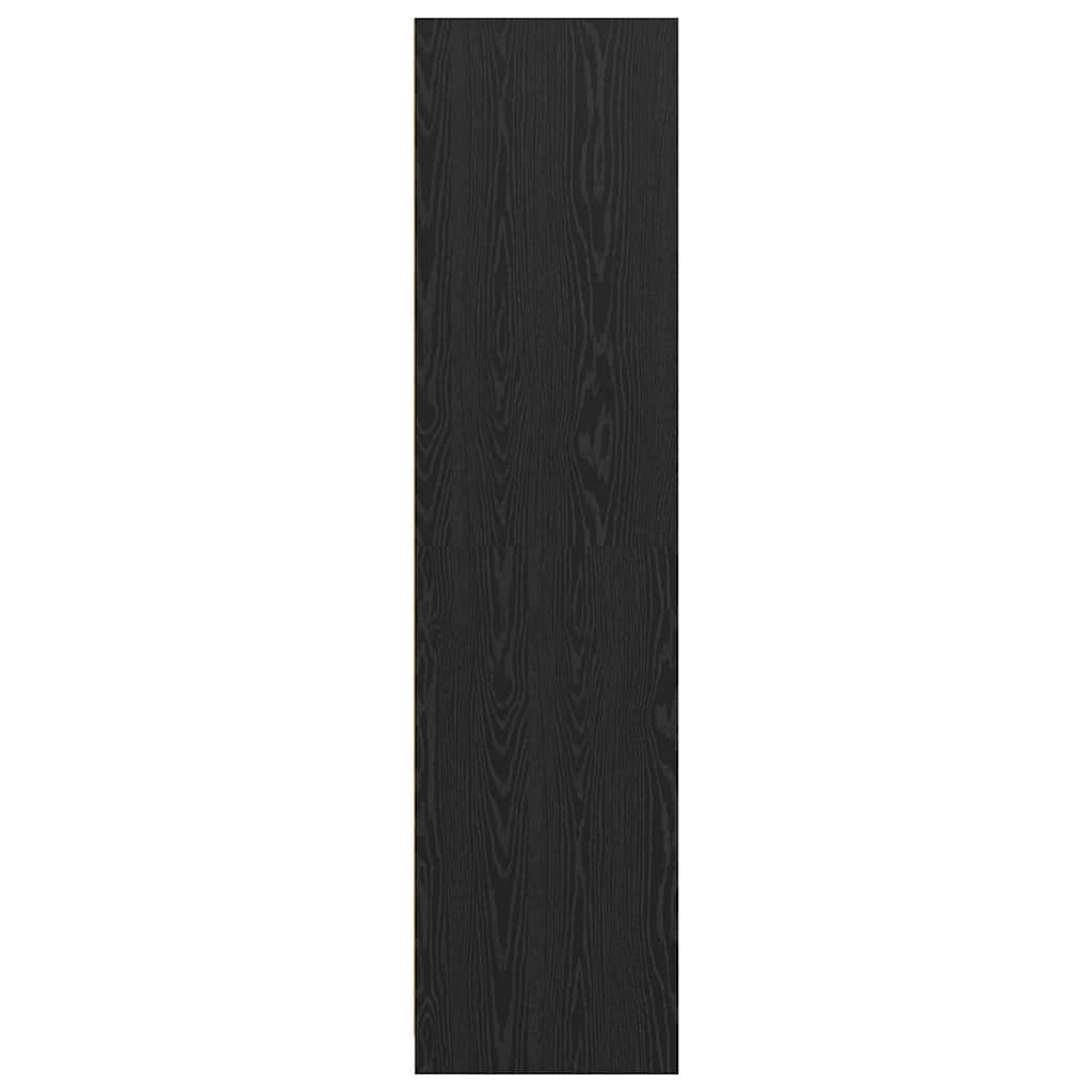 vidaXL Garderoba Czarny Dąb 50 x 30 x 200 cm Materiał drewnopochodny