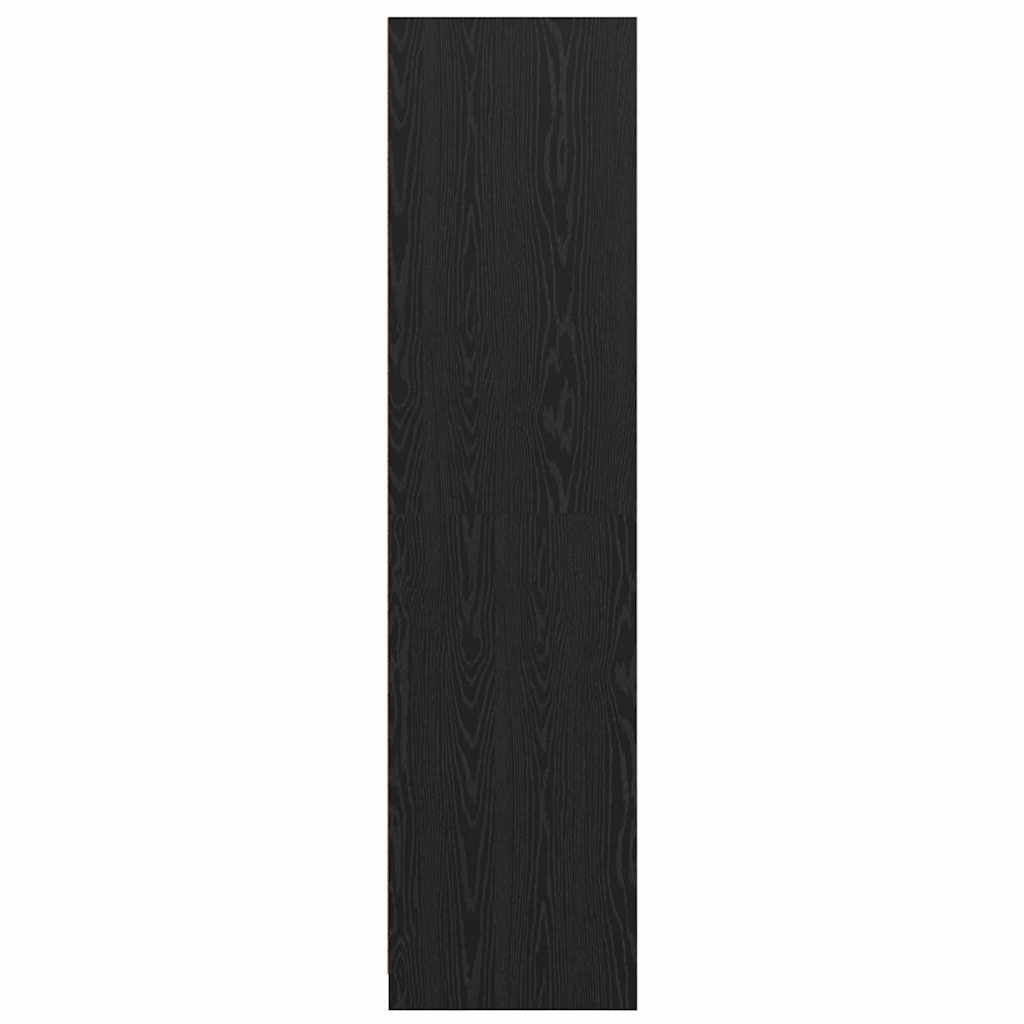 vidaXL Garderoba Czarny Dąb 80 x 50 x 200 cm Materiał drewnopochodny