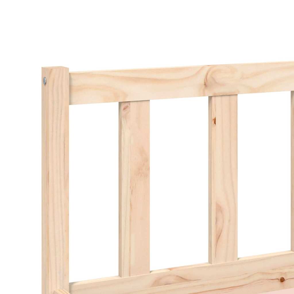 vidaXL Ramka łóżka Naturalny 152 x 203 cm Lite drewno sosnowe