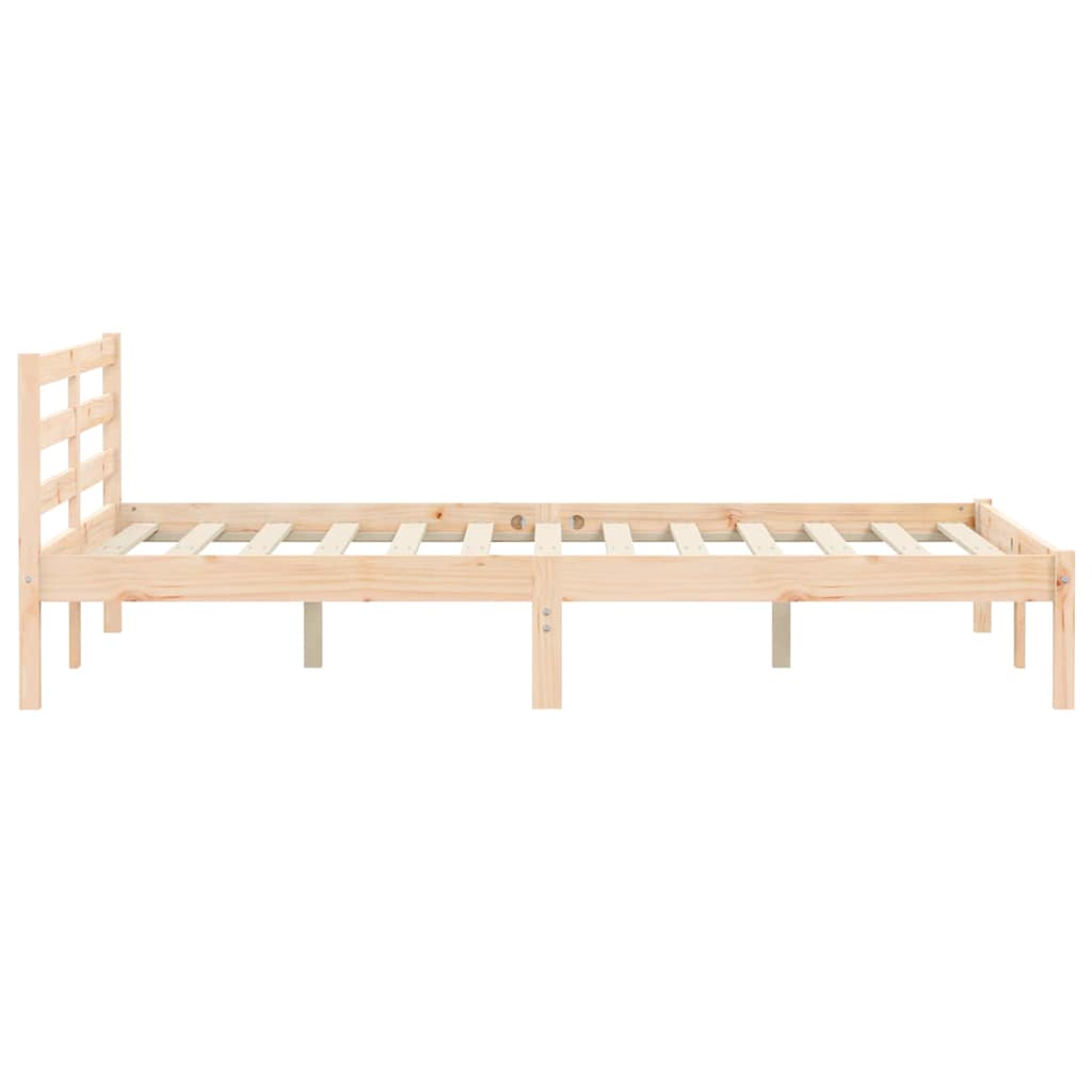vidaXL Ramka łóżka Z zagłówkiem Naturalny 208,5 x 157,5 x 69,5 cm