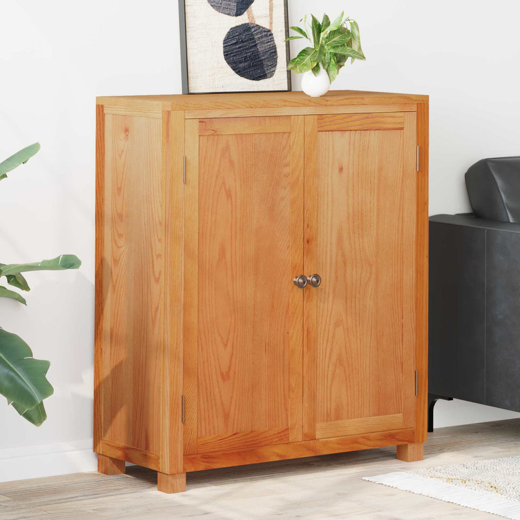 vidaXL Szafkowy z przechowywaniem brązowy 80 x 35 x 95 cm Dąb lite