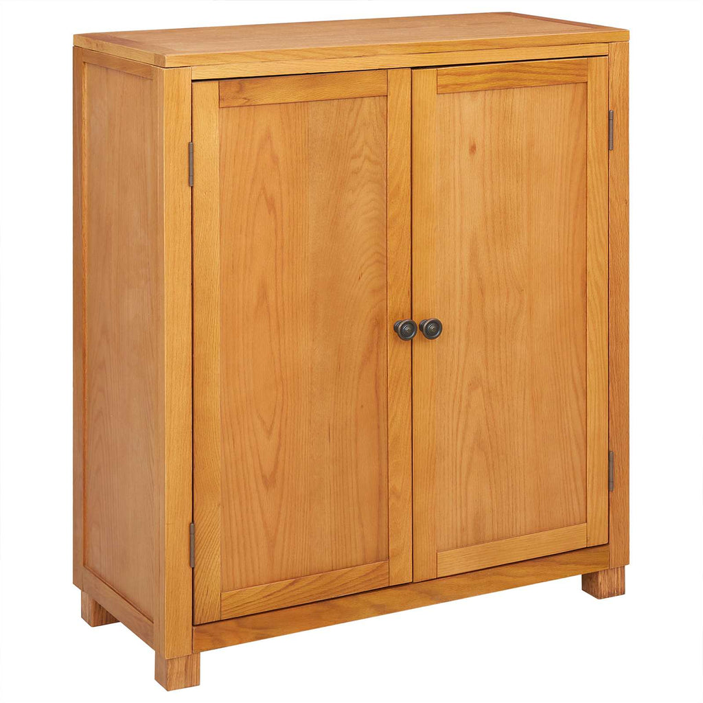 vidaXL Szafkowy z przechowywaniem brązowy 80 x 35 x 95 cm Dąb lite