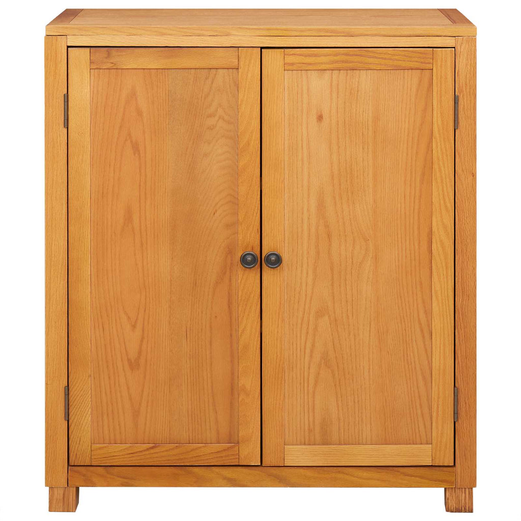 vidaXL Szafkowy z przechowywaniem brązowy 80 x 35 x 95 cm Dąb lite