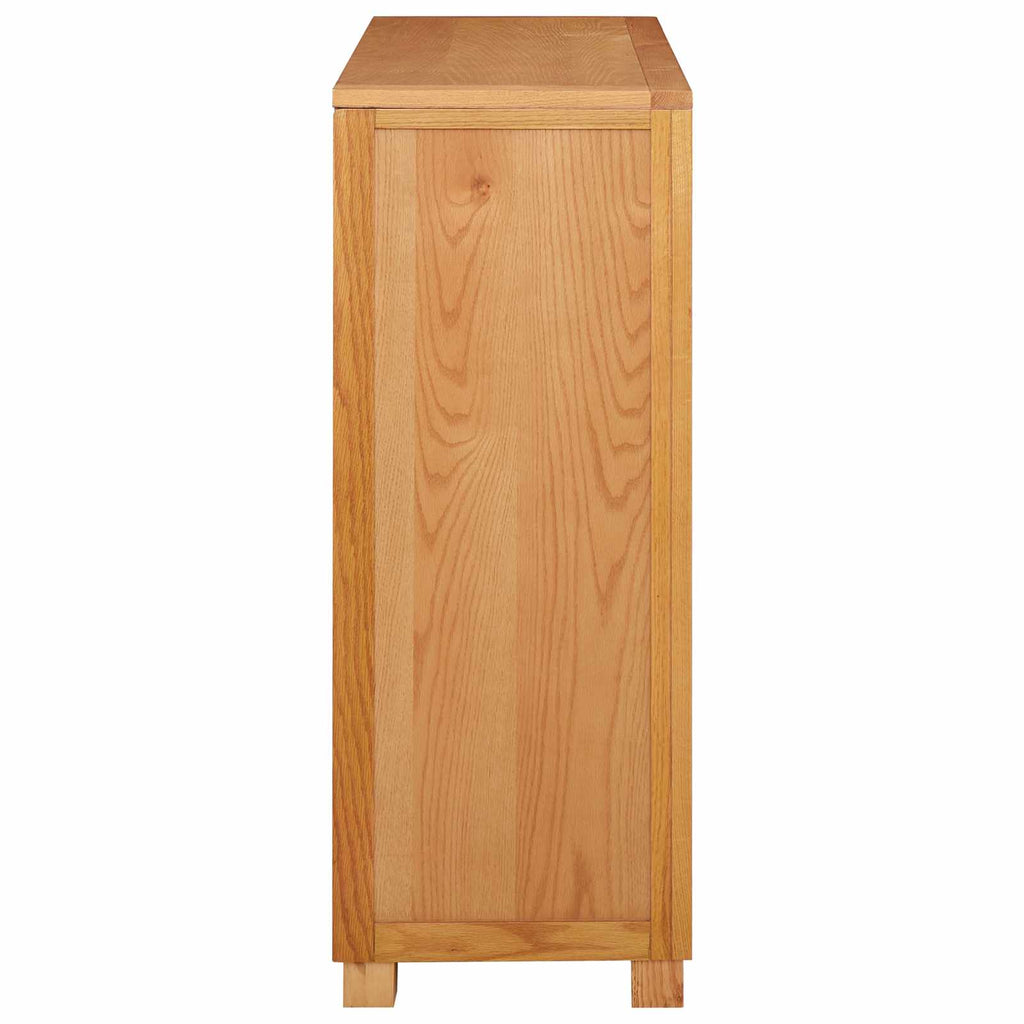 vidaXL Szafkowy z przechowywaniem brązowy 80 x 35 x 95 cm Dąb lite