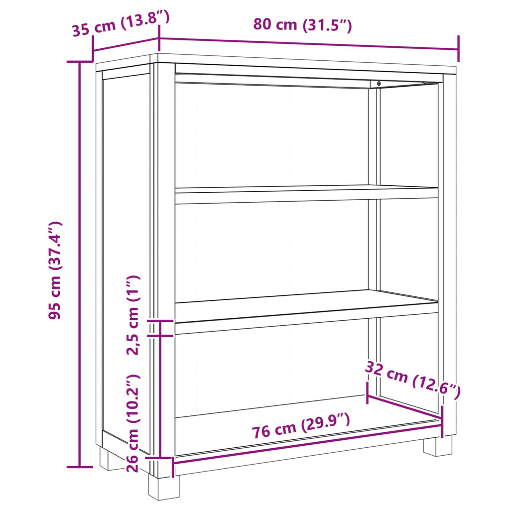 vidaXL Szafkowy z przechowywaniem brązowy 80 x 35 x 95 cm Dąb lite