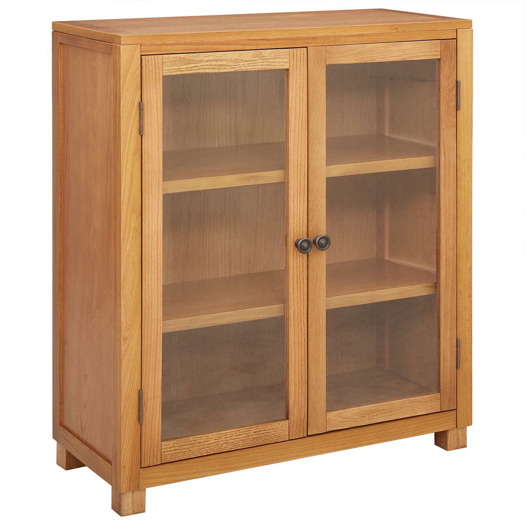 vidaXL Szafkowy z półką z drzwiami brązowy 80 x 35 x 95 cm Dąb lite