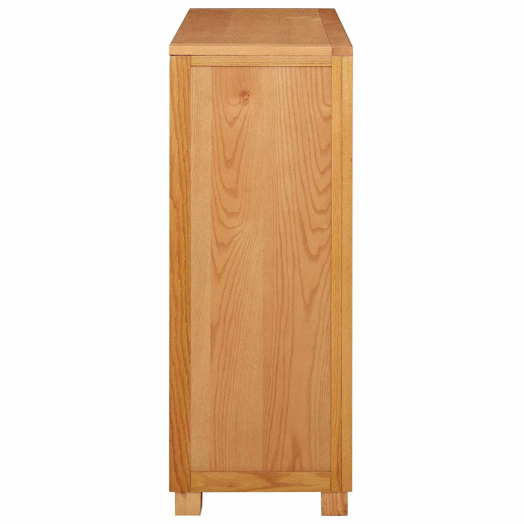 vidaXL Szafkowy z półką z drzwiami brązowy 80 x 35 x 95 cm Dąb lite