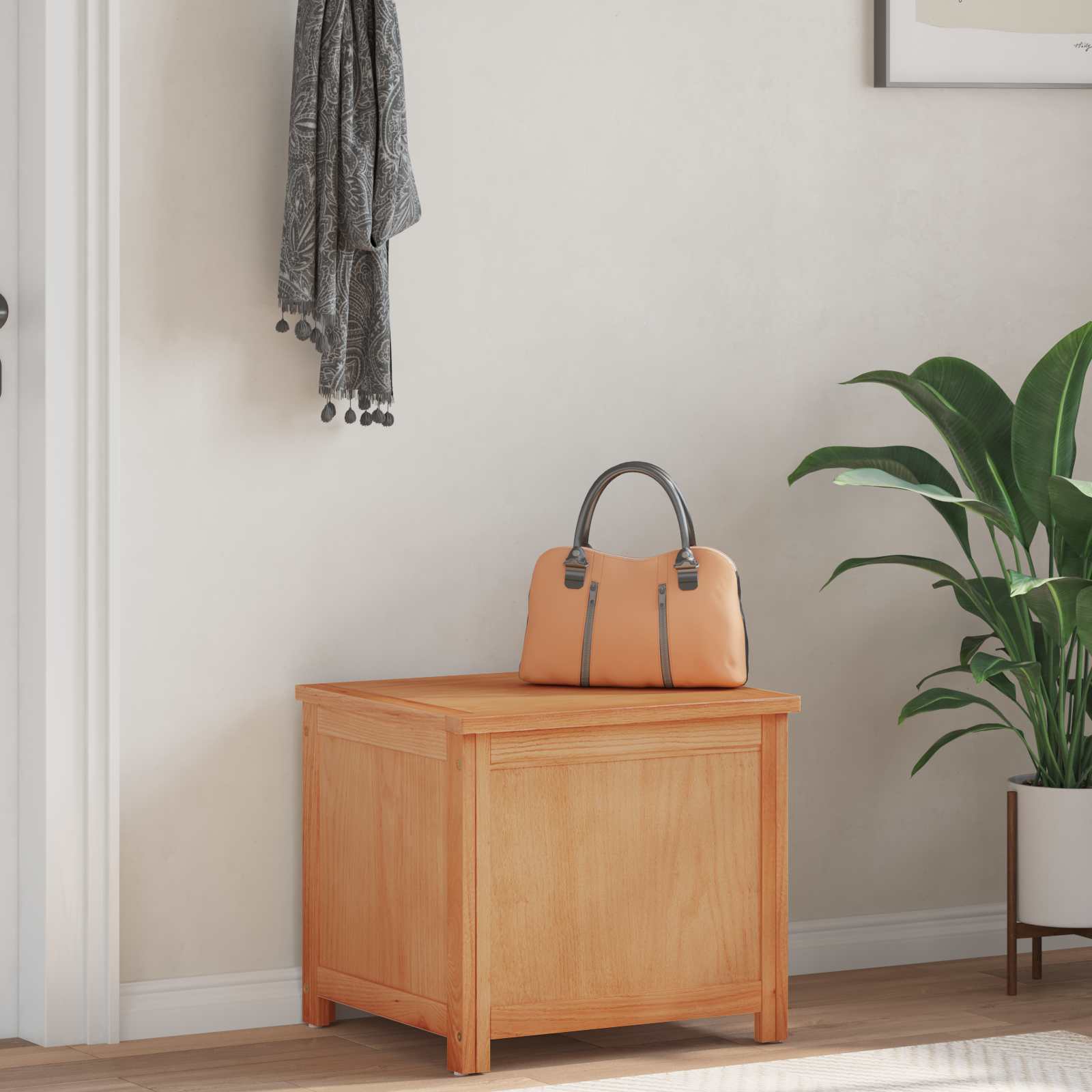 vidaXL Skrzynia do przechowywania 50 x 45 x 45 cm Dąb lite