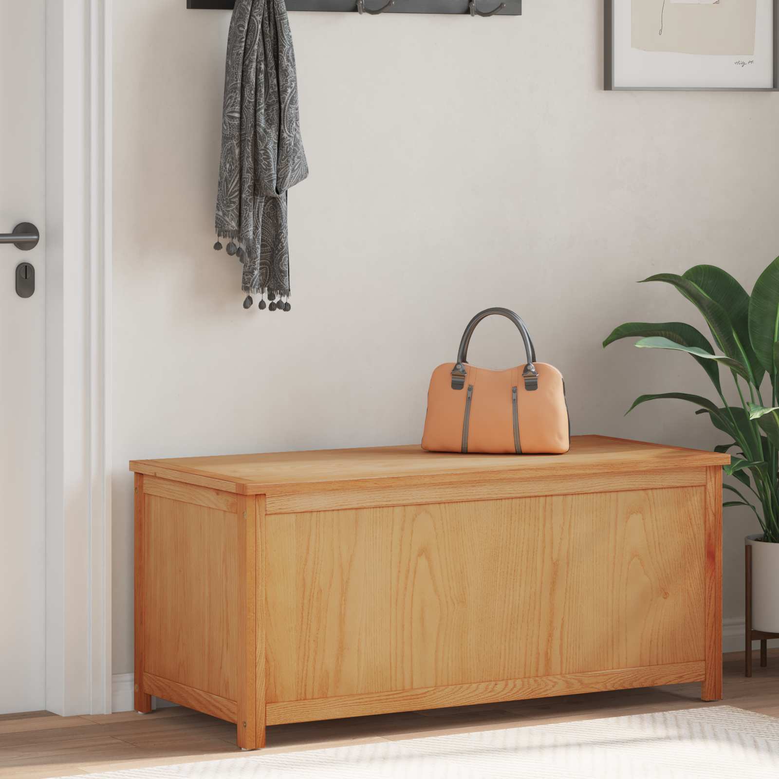vidaXL Skrzynia do przechowywania 110 x 45 x 45 cm Dąb lite