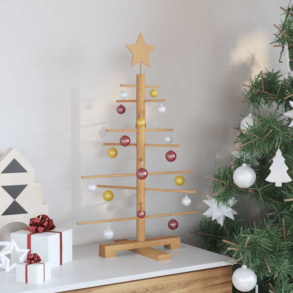 vidaXL Drewniana choinka brązowy 75 cm Bambus