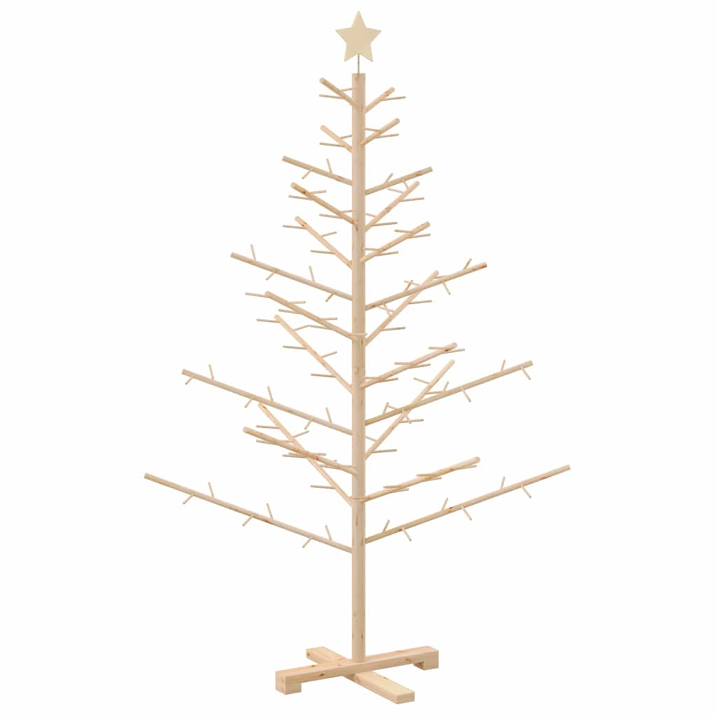 vidaXL Drewniana choinka Naturalny 150 cm Lite drewno sosnowe