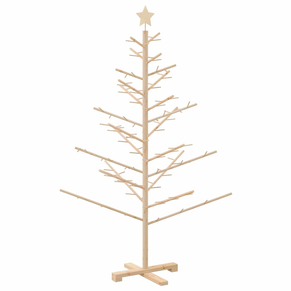 vidaXL Drewniana choinka Naturalny 150 cm Lite drewno sosnowe