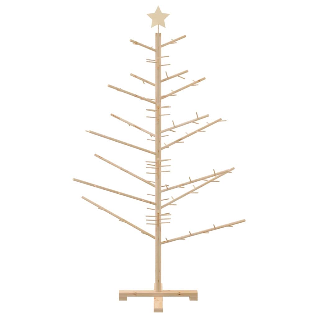vidaXL Drewniana choinka Naturalny 150 cm Lite drewno sosnowe