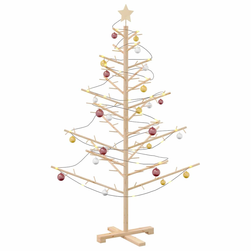 vidaXL Drewniana choinka Naturalny 150 cm Lite drewno sosnowe