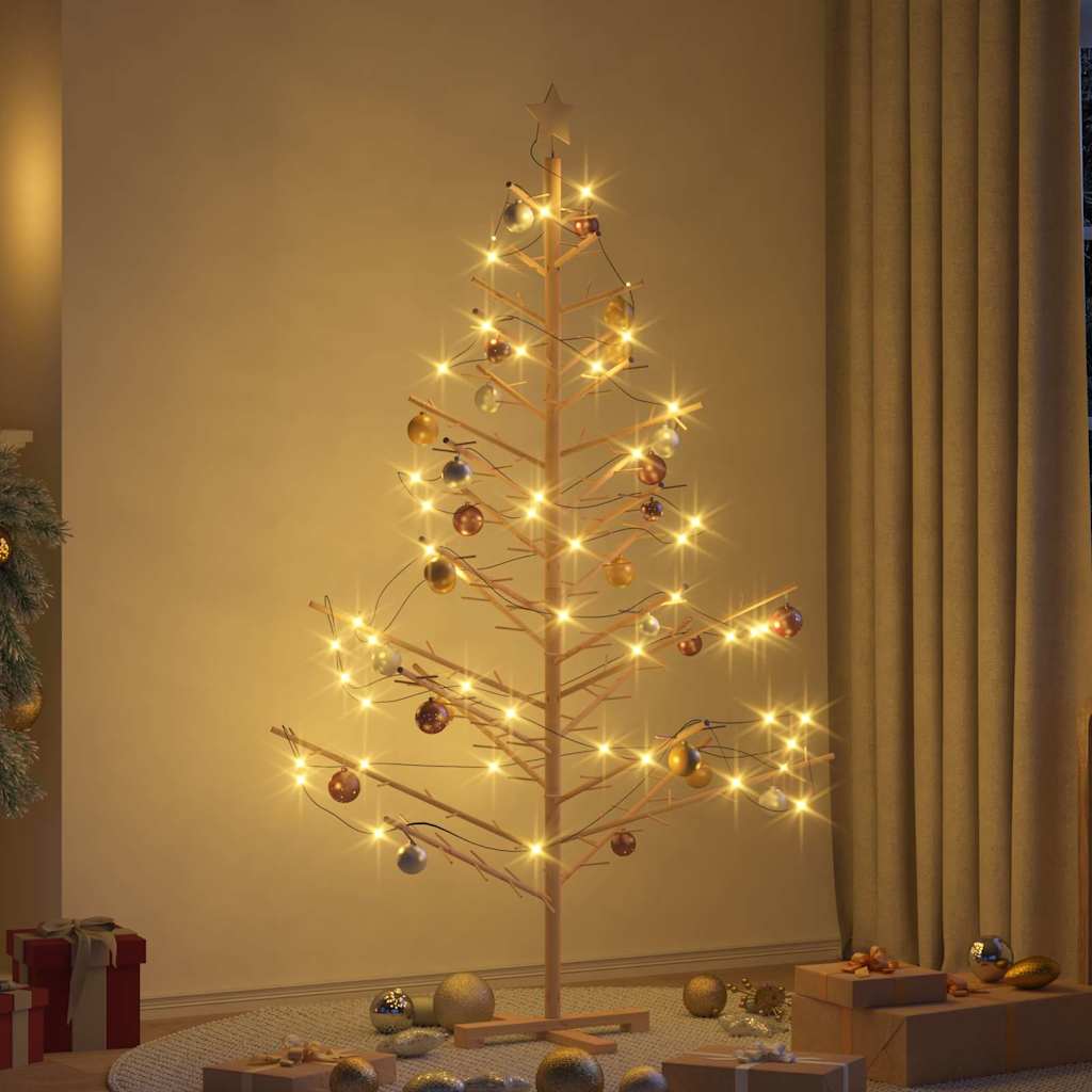 vidaXL Drewniana choinka Naturalny 180 cm Lite drewno sosnowe