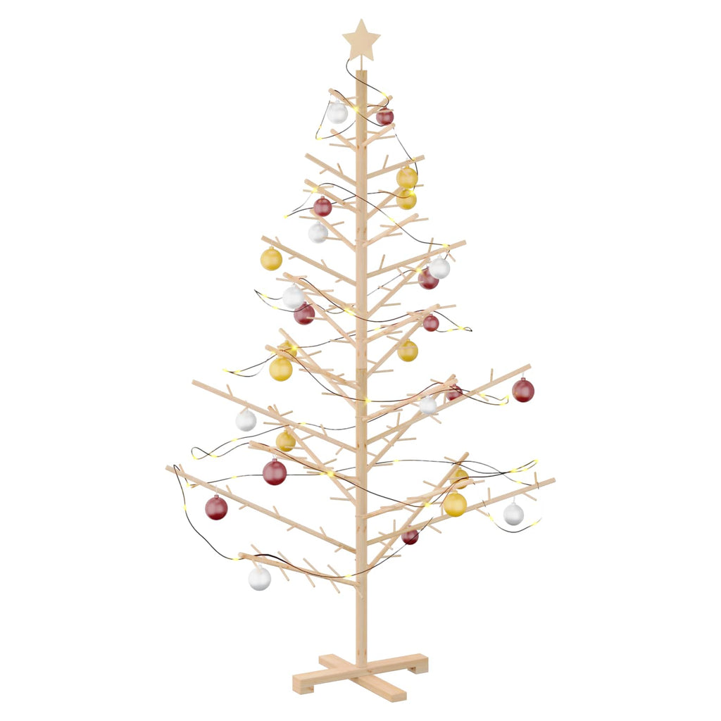 vidaXL Drewniana choinka Naturalny 180 cm Lite drewno sosnowe