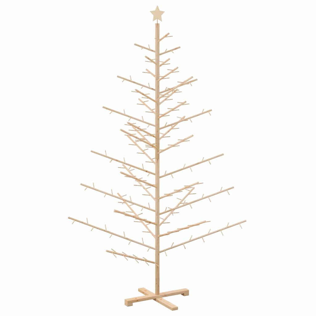 vidaXL Drewniana choinka Naturalny 210 cm Lite drewno sosnowe