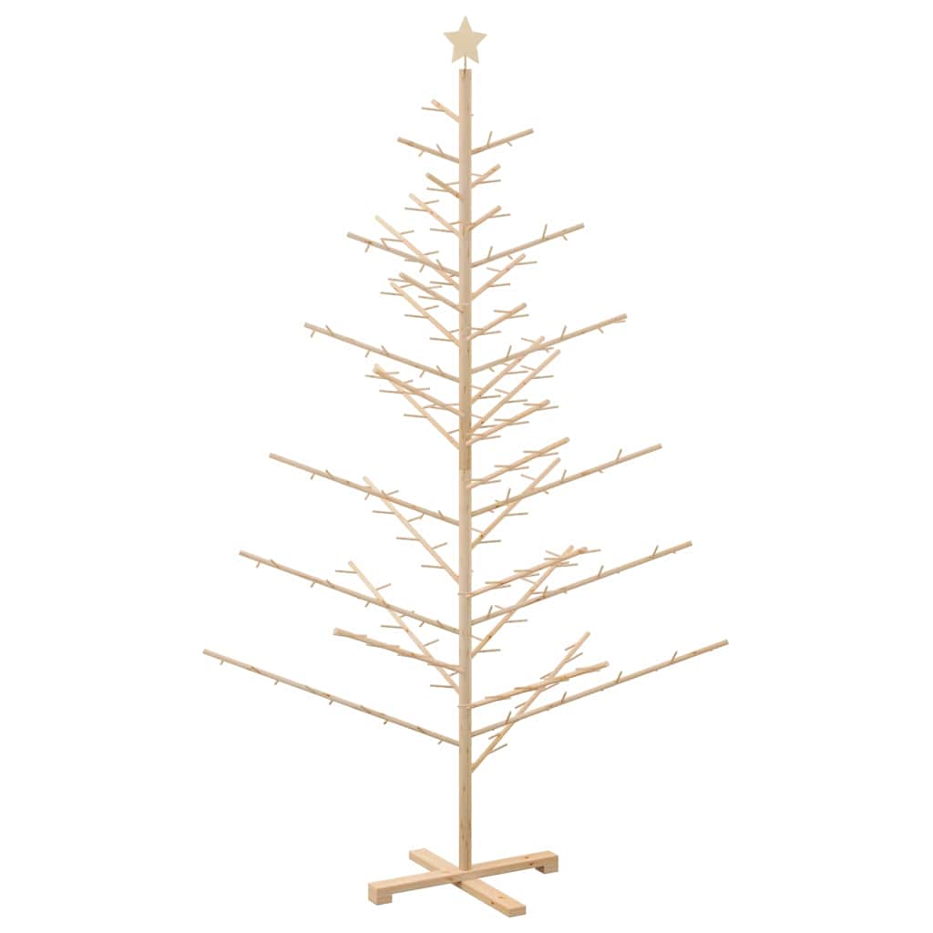 vidaXL Drewniana choinka Naturalny 210 cm Lite drewno sosnowe
