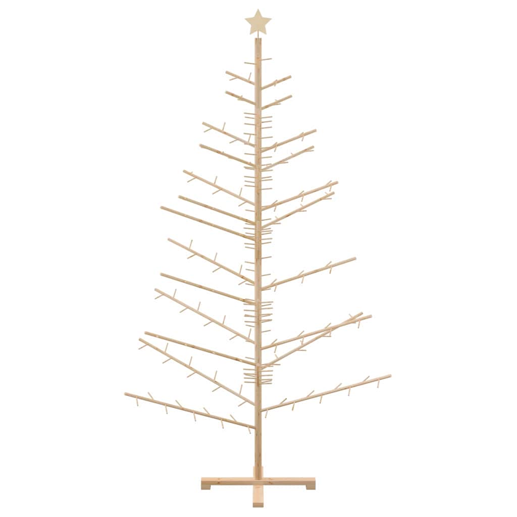 vidaXL Drewniana choinka Naturalny 210 cm Lite drewno sosnowe