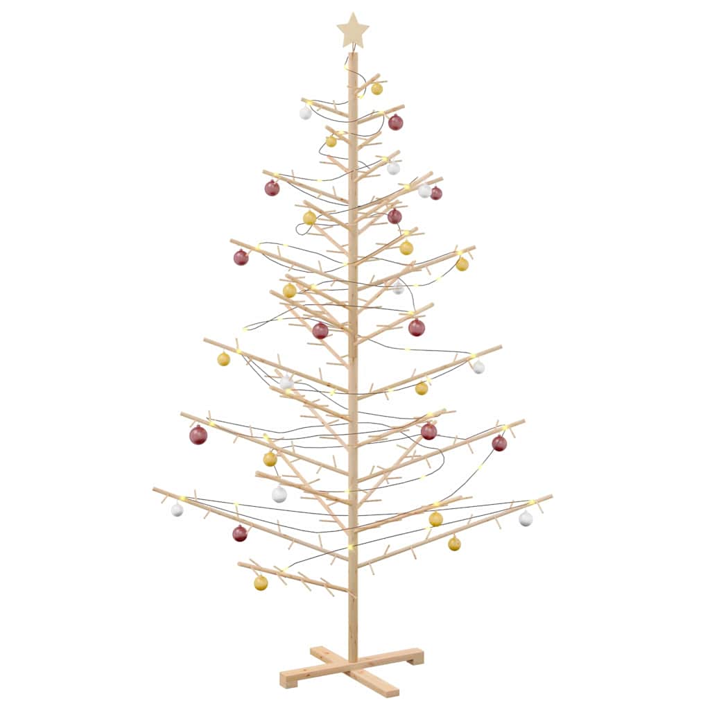 vidaXL Drewniana choinka Naturalny 210 cm Lite drewno sosnowe