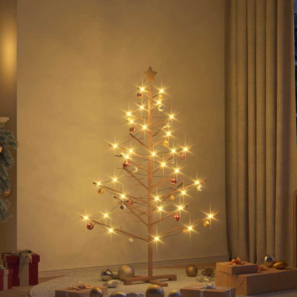 vidaXL Drewniana choinka z podstawą Brązowy 150 cm Lite drewno sosnowe