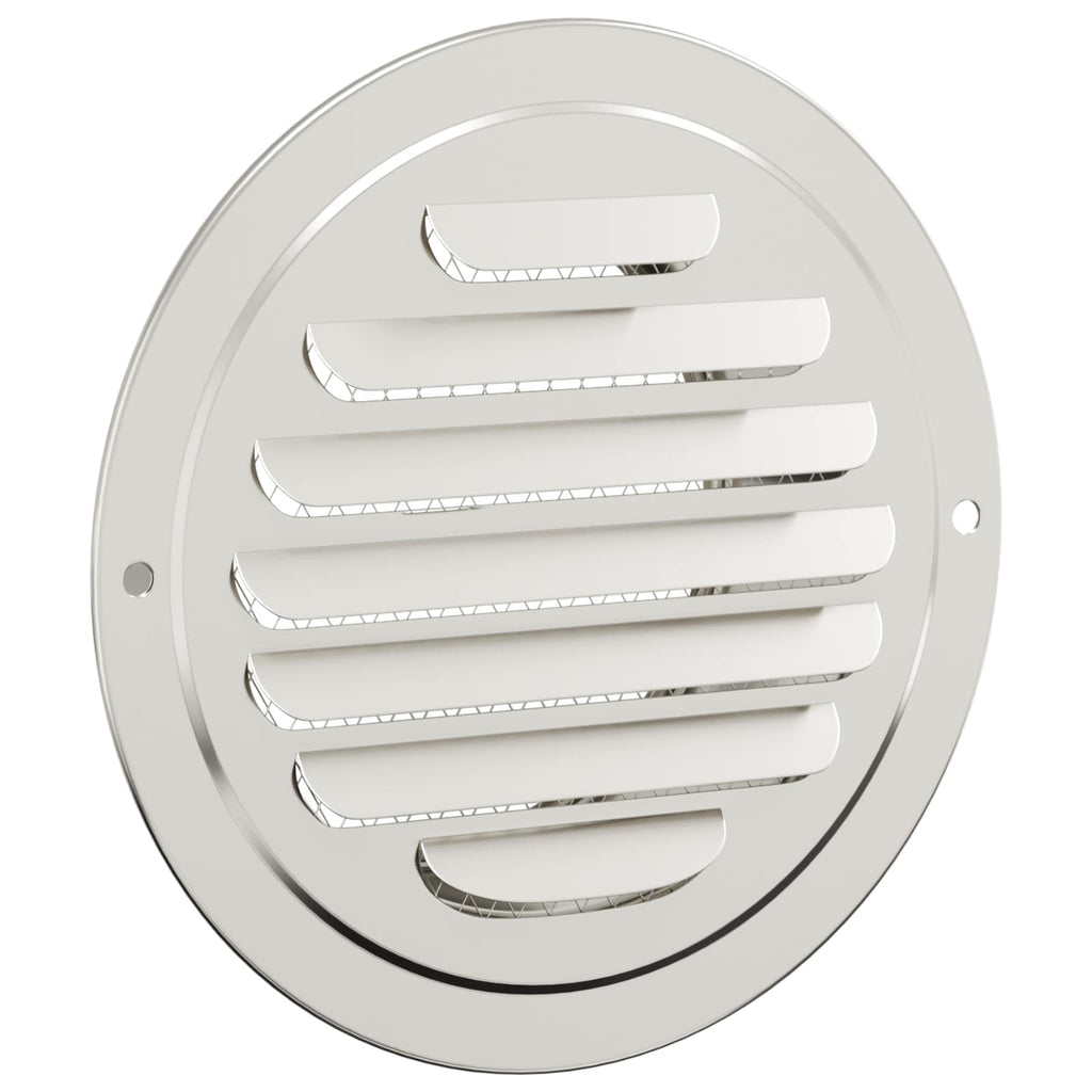 vidaXL Pokrywy wentylacyjne 4 pcs Srebrny 80 mm Stal nierdzewna