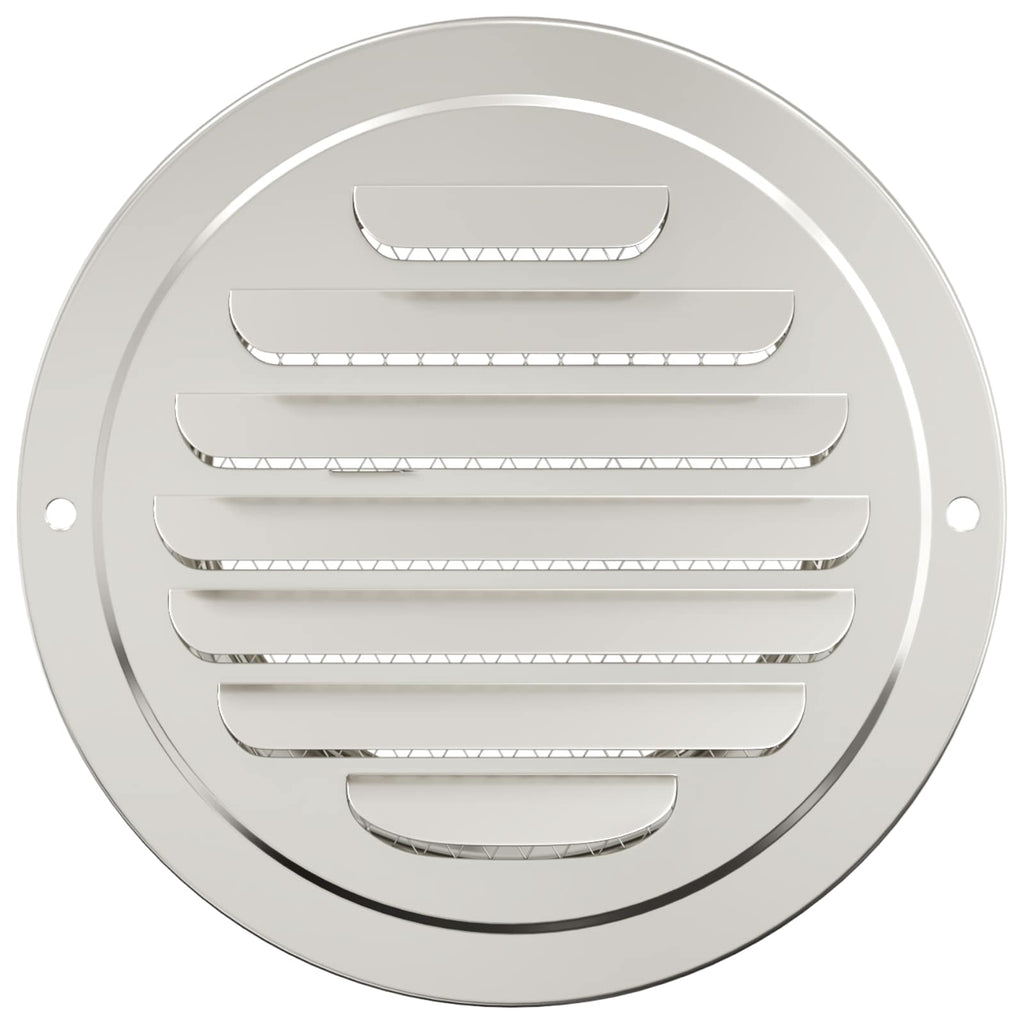 vidaXL Pokrywy wentylacyjne 4 pcs Srebrny 80 mm Stal nierdzewna