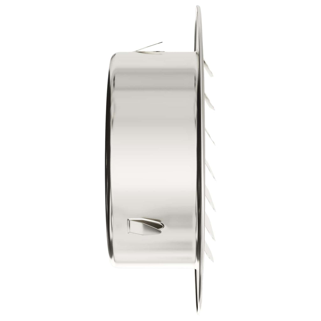 vidaXL Pokrywy wentylacyjne 4 pcs Srebrny 80 mm Stal nierdzewna