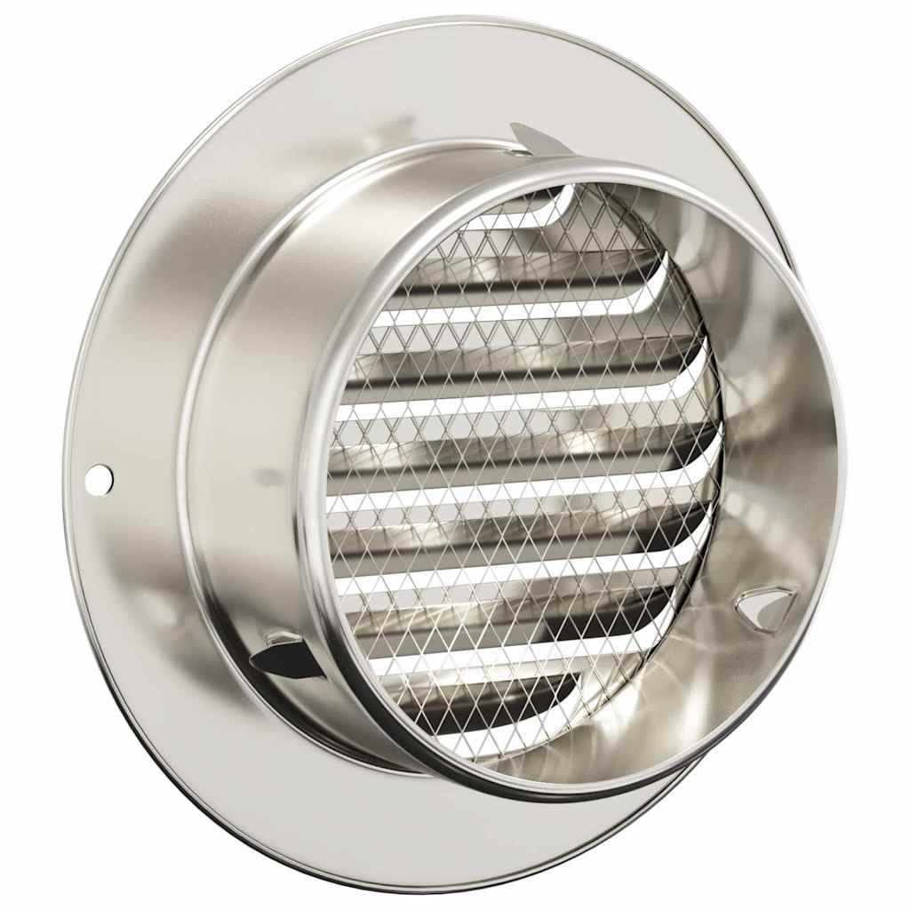 vidaXL Pokrywy wentylacyjne 4 pcs Srebrny 100 mm Stal nierdzewna
