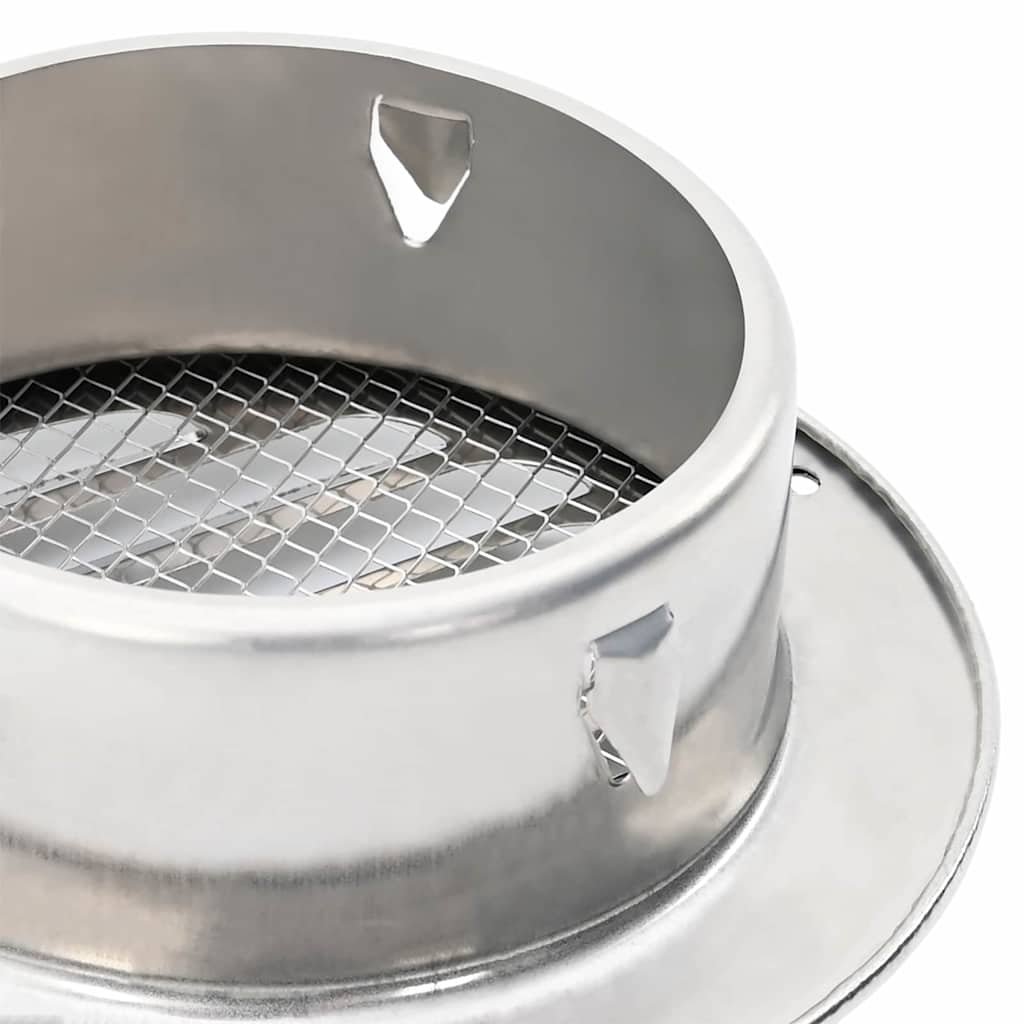 vidaXL Pokrywy wentylacyjne 4 pcs Srebrny 125 mm Stal nierdzewna