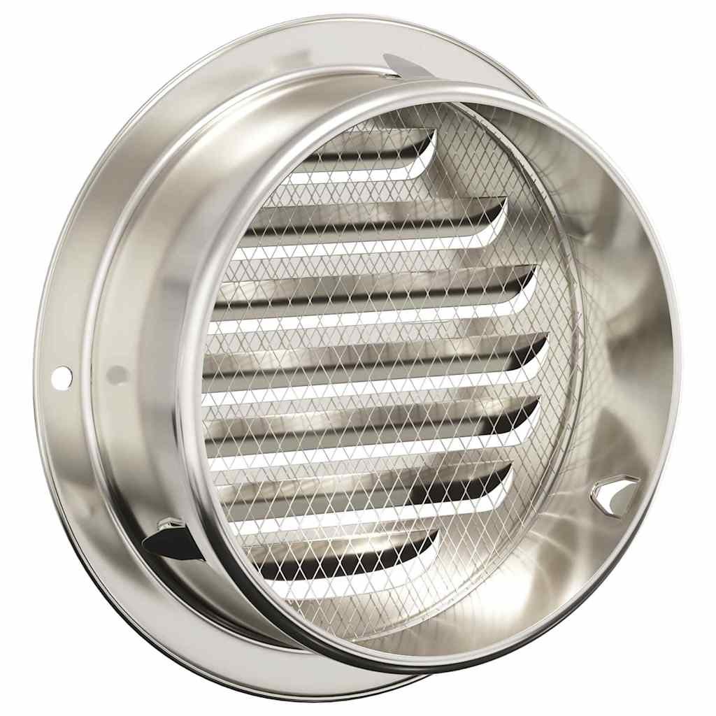 vidaXL Pokrywy wentylacyjne 4 pcs Srebrny 125 mm Stal nierdzewna