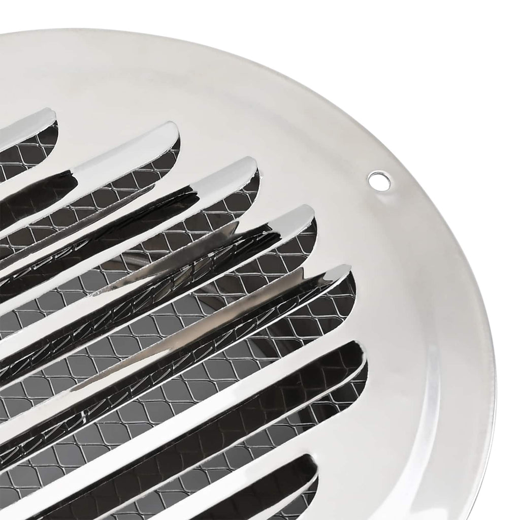 vidaXL Pokrywy wentylacyjne 4 pcs Srebrny 150 mm Stal nierdzewna