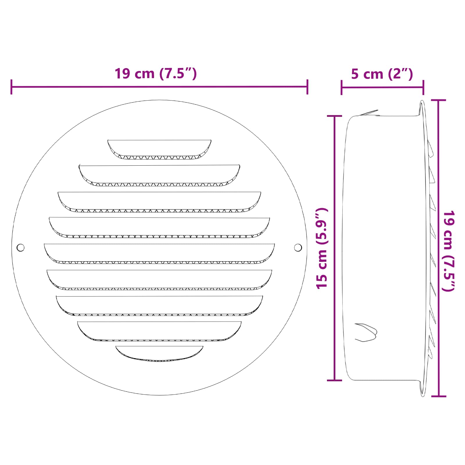 vidaXL Pokrywy wentylacyjne 4 pcs Srebrny 150 mm Stal nierdzewna