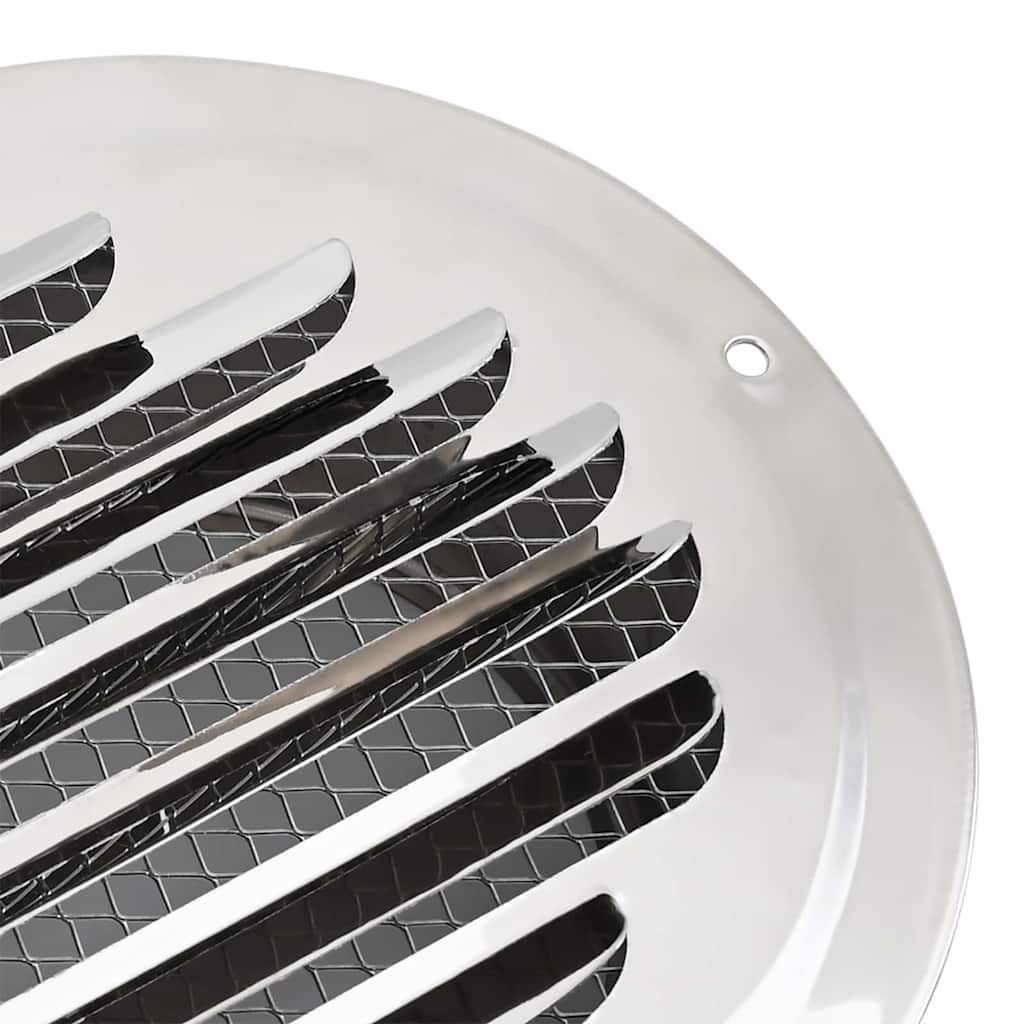 vidaXL Pokrywy wentylacyjne 4 pcs Srebrny 200 mm Stal nierdzewna
