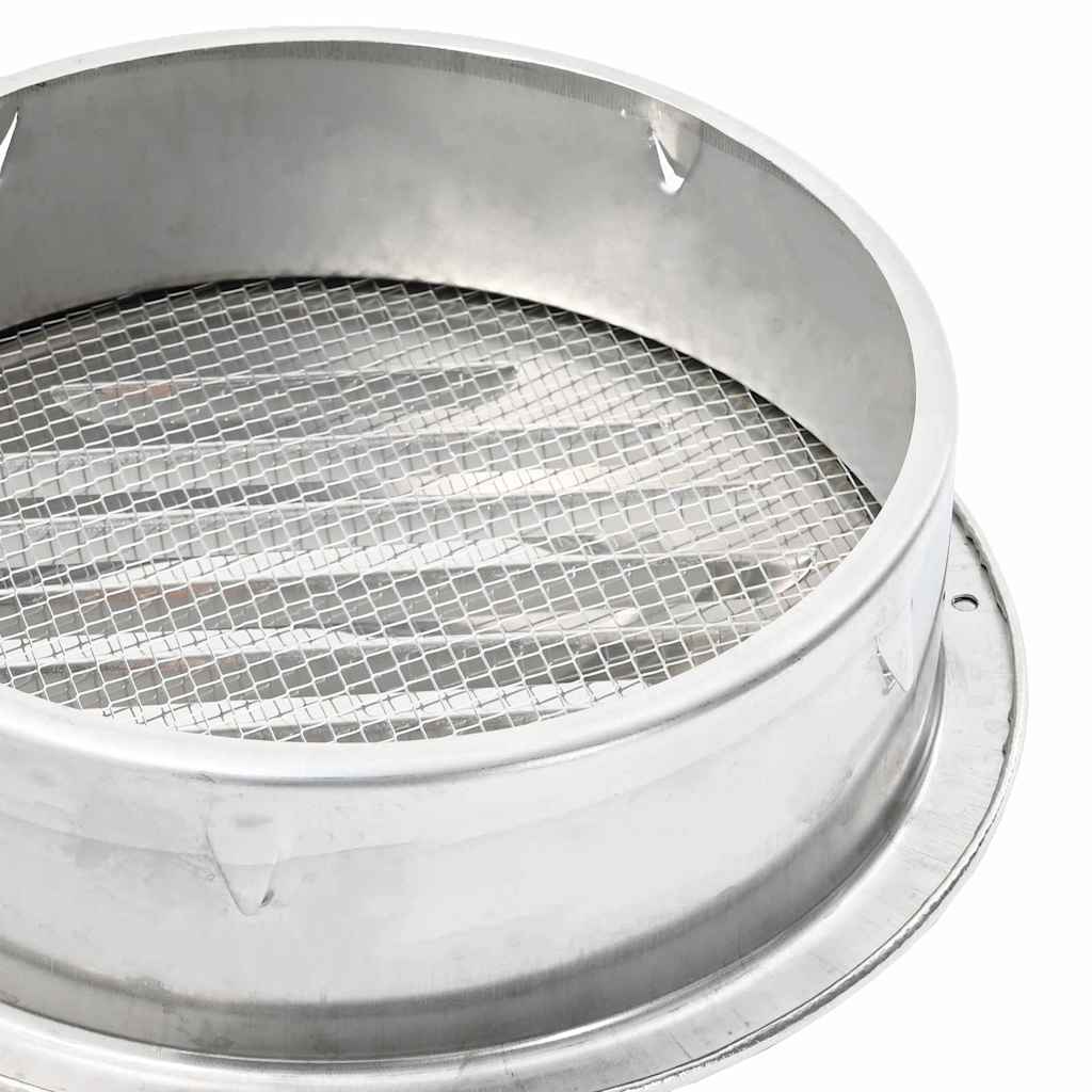 vidaXL Pokrywy wentylacyjne 4 pcs Srebrny 200 mm Stal nierdzewna