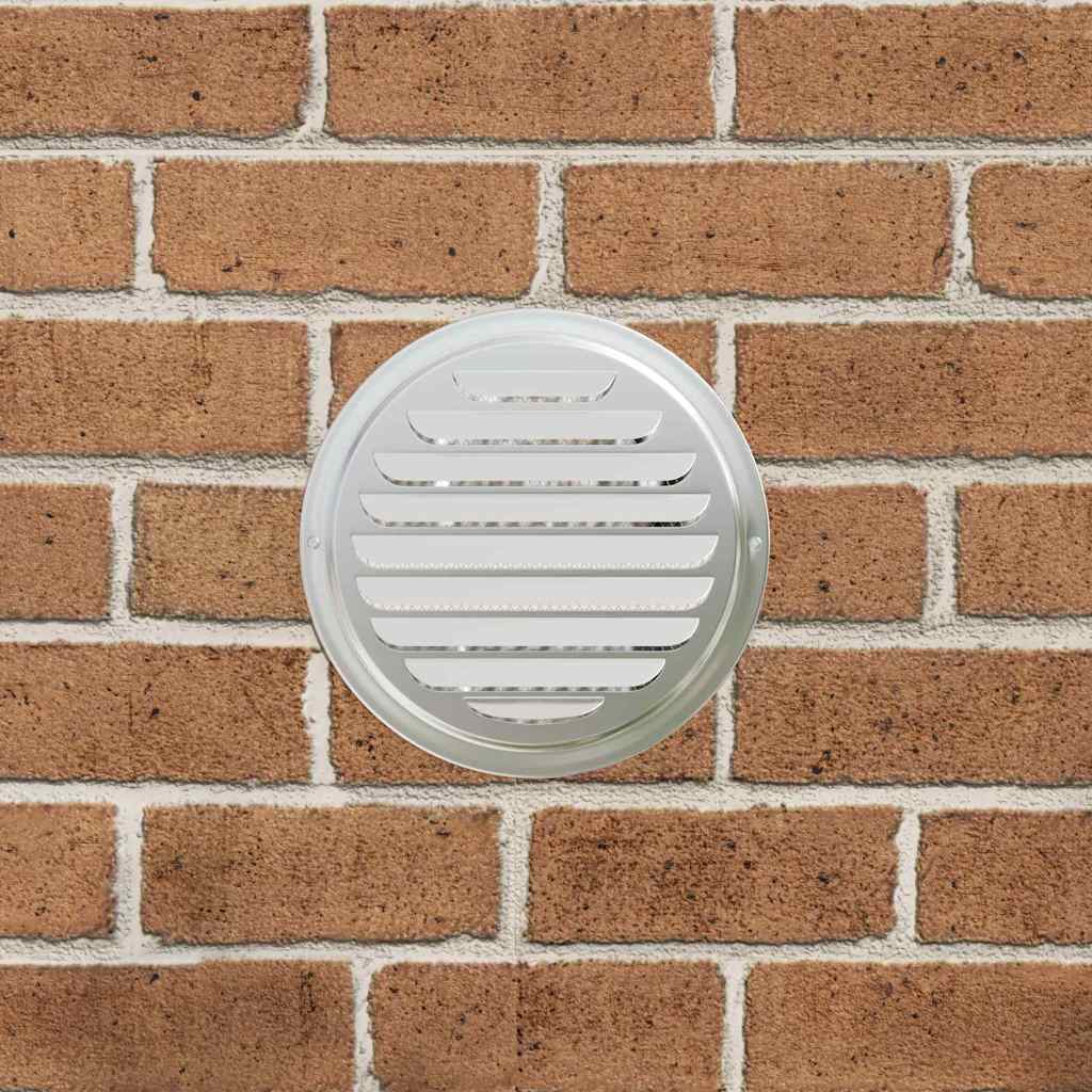 vidaXL Pokrywy wentylacyjne 4 pcs Srebrny 200 mm Stal nierdzewna