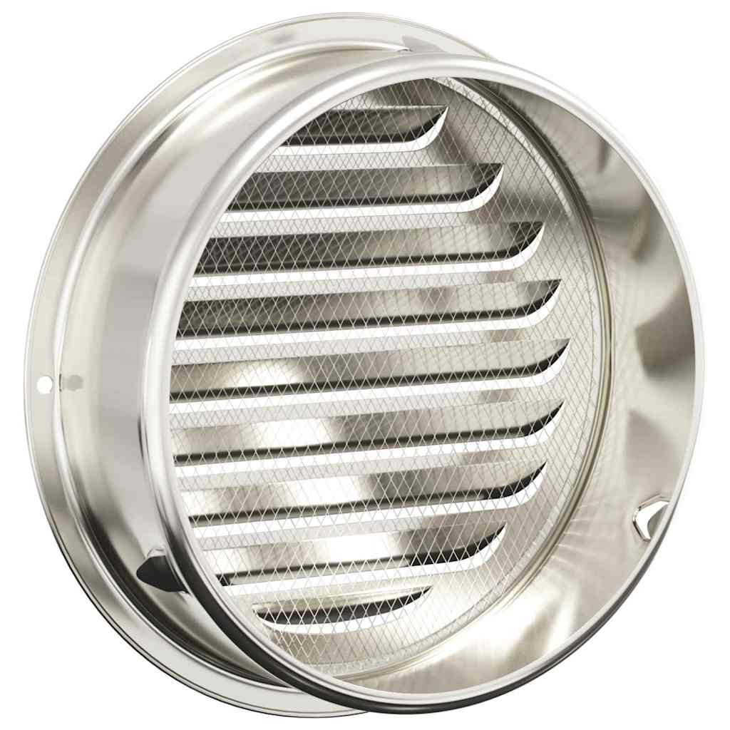 vidaXL Pokrywy wentylacyjne 4 pcs Srebrny 200 mm Stal nierdzewna