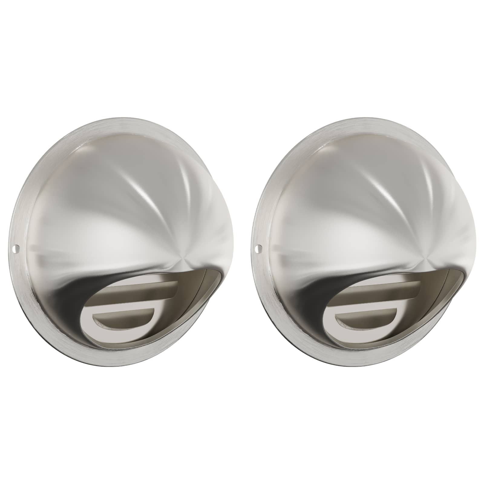 vidaXL Pokrywy wentylacyjne 2 pcs Srebrny 80 mm Stal nierdzewna