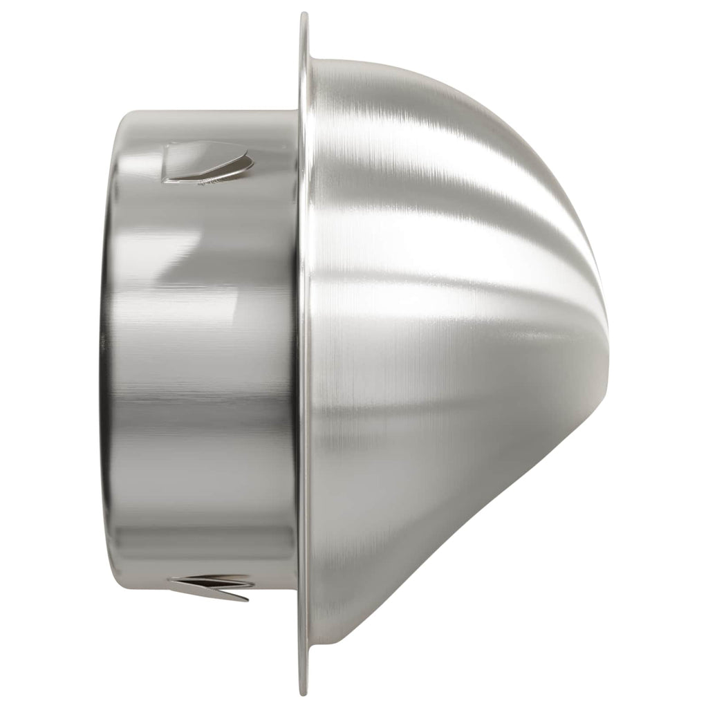 vidaXL Pokrywy wentylacyjne 2 pcs Srebrny 80 mm Stal nierdzewna