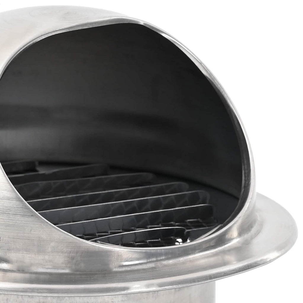 vidaXL Pokrywy wentylacyjne 8 pcs Srebrny 80 mm Stal nierdzewna