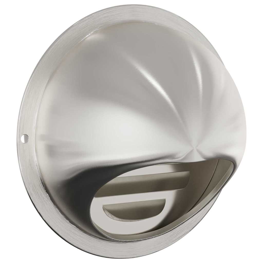vidaXL Pokrywy wentylacyjne 2 pcs Srebrny 100 mm Stal nierdzewna