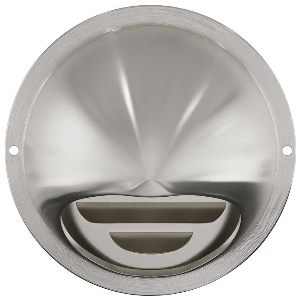 vidaXL Pokrywy wentylacyjne 2 pcs Srebrny 100 mm Stal nierdzewna
