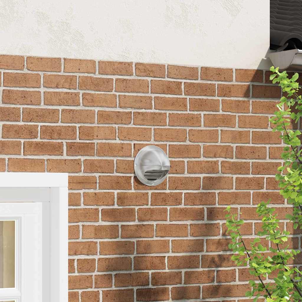 vidaXL Pokrywy wentylacyjne 2 pcs Srebrny 150 mm Stal nierdzewna