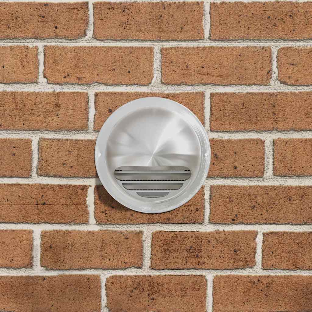 vidaXL Pokrywy wentylacyjne 2 pcs Srebrny 150 mm Stal nierdzewna