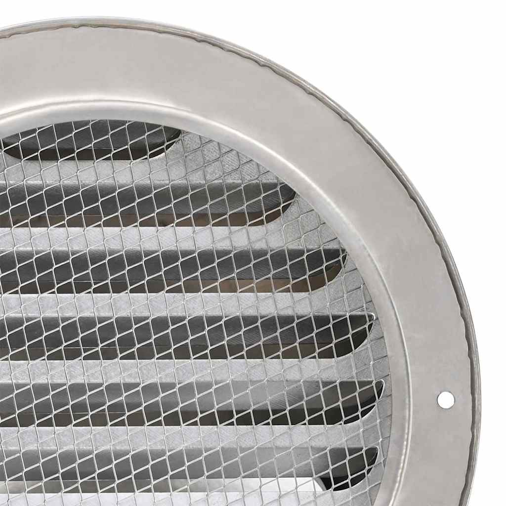 vidaXL Pokrywy wentylacyjne 2 pcs Srebrny 200 mm Stal nierdzewna